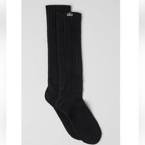 NWT ALO Yoga Unisex Scrunch Socks Black